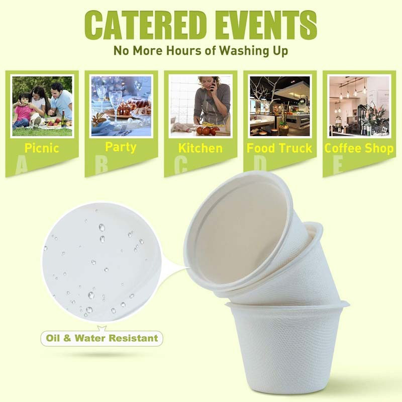 Compostable Bagasse Cup - Image 1
