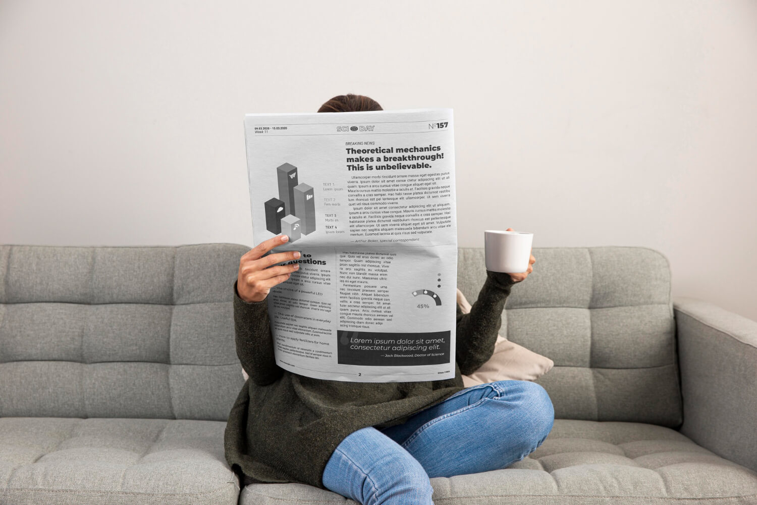Team member reading